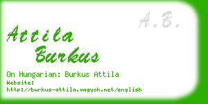 attila burkus business card